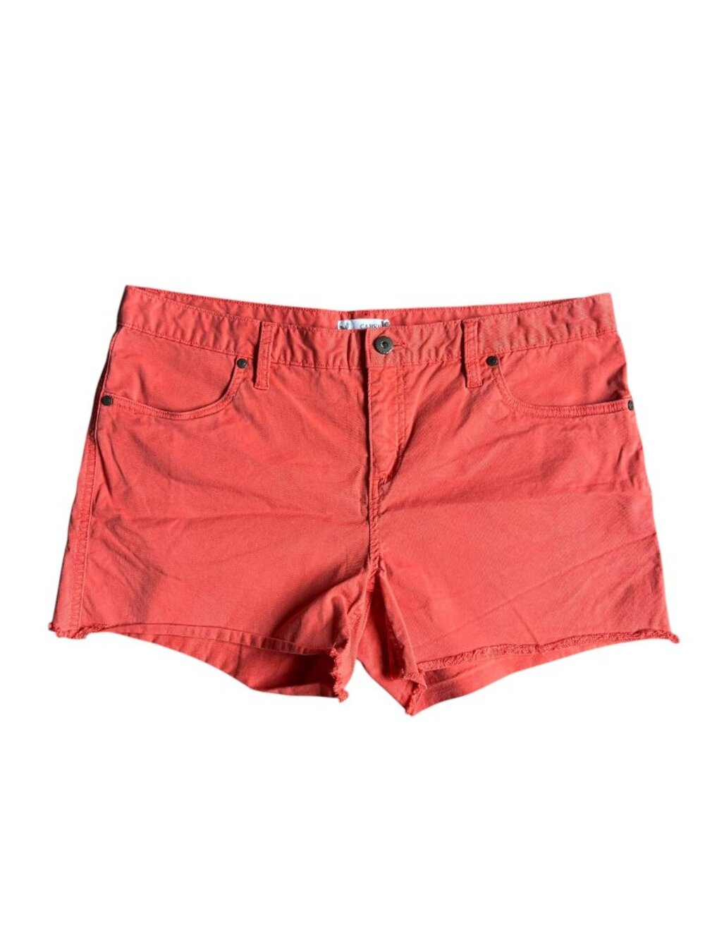 Carve Designs Womens Casual Short Orange Raw Hem Size 12